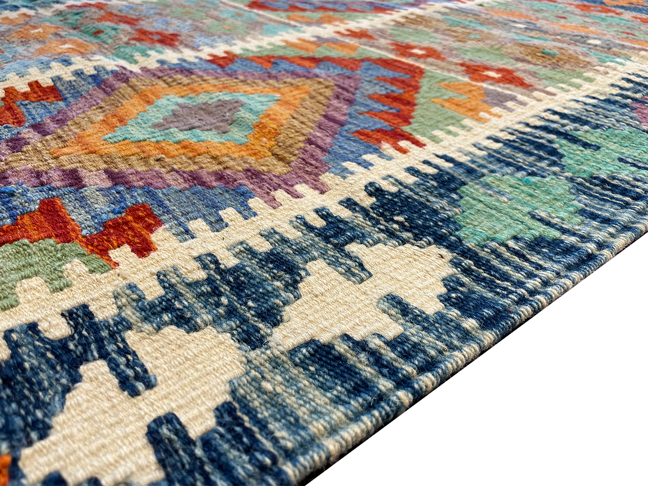 Colorful Handmade Kilim Rug 2'10" x 3'11"