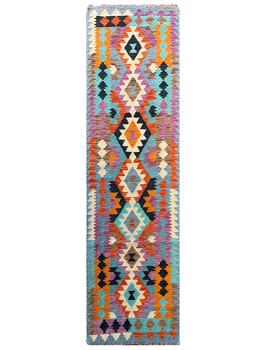 Southwestern Handmade Flatweave Kilim Runner 2'8" x 8'