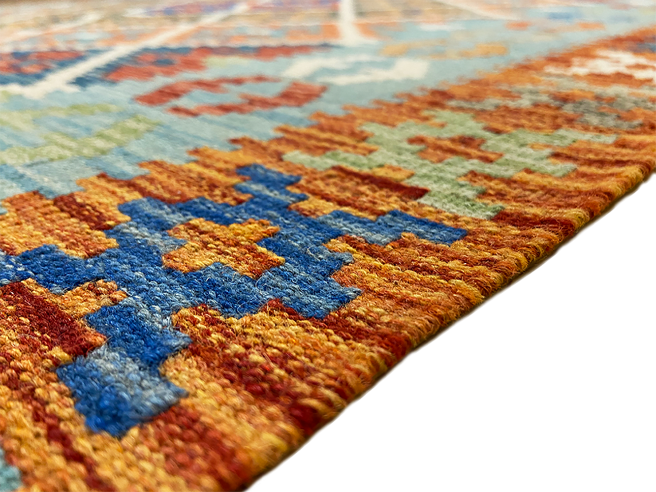 One-of-a-Kind Darlana Southwestern Handmade Kilim 5' 1" X 6' 8" Wool Orange Area Rug