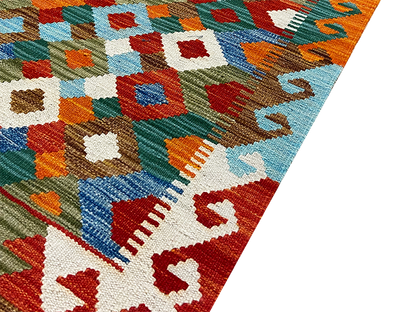 One-of-a-Kind Elden Southwestern Handmade Kilim 2' 4" X 6' 6" Wool Orange Area Rug