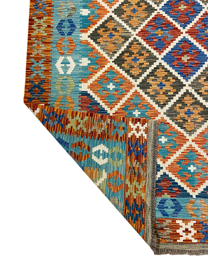 One-of-a-Kind Darlana Southwestern Handmade Kilim 5' 1" X 6' 8" Wool Orange Area Rug