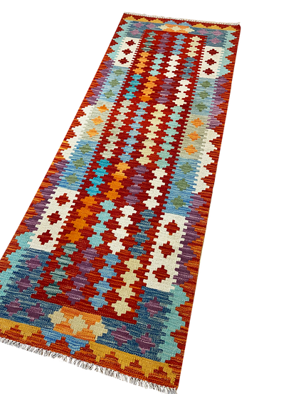 One-of-a-Kind Ulani Southwestern Handmade Kilim 2' 5" X 6' 4" Wool Orange Area Rug